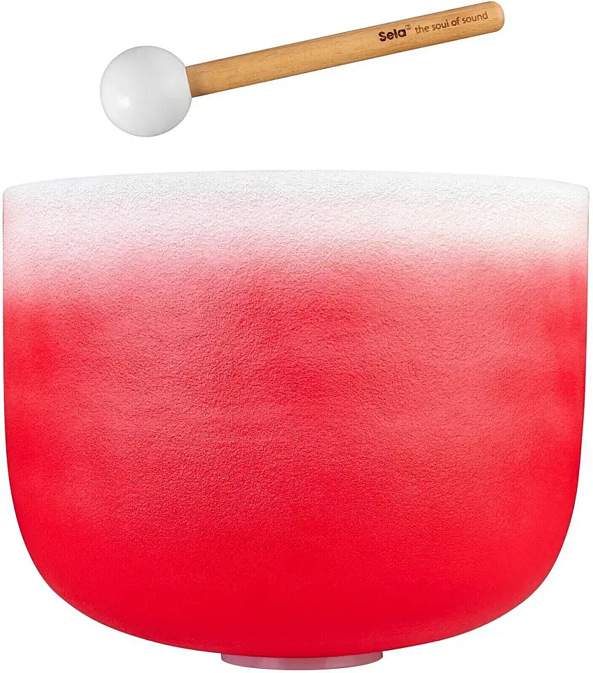 Sela Crystal Chakra Kristall Sångskål 14" Red