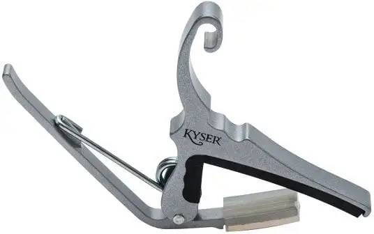 Kyser KG6SA Quick-Change Silver Akustisk gitarr Capo