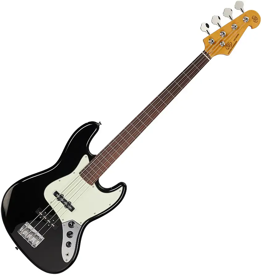 SX SJB62+FL Black Fretless Bassguitar