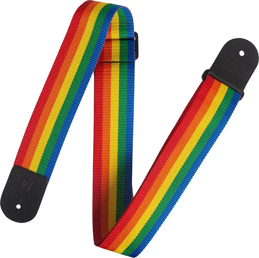 Levy's Single Tone Poly Rainbow Gitarrband i textil