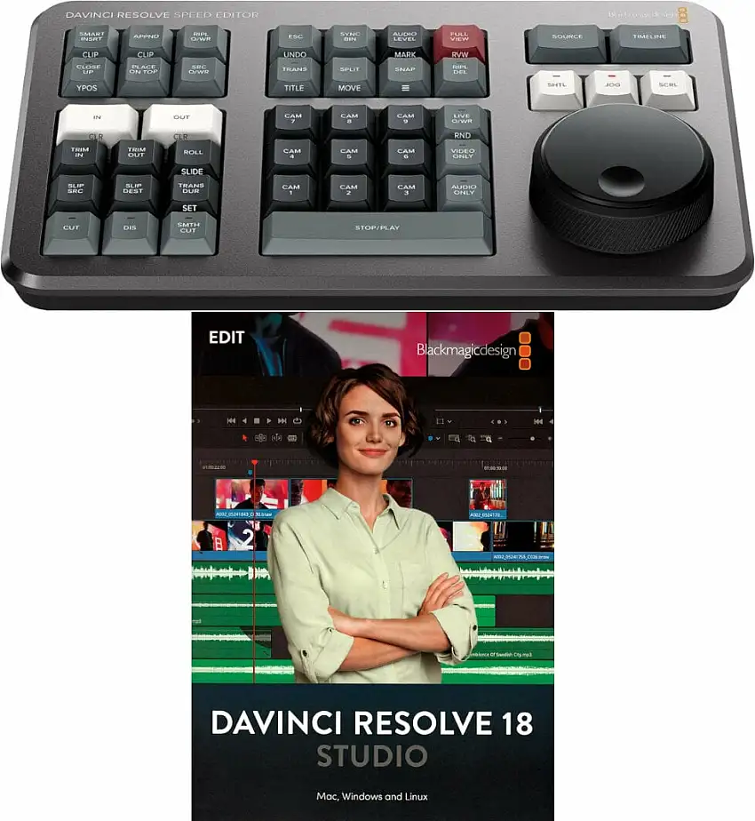 Blackmagic Design DaVinci Resolve Studio + DaVinci Resolve Speed Editor SET