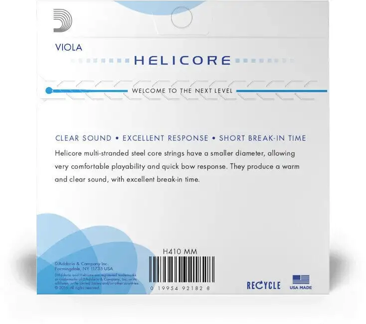 D'Addario H410 MM Helicore Vla Set Medium Med Violasträngar