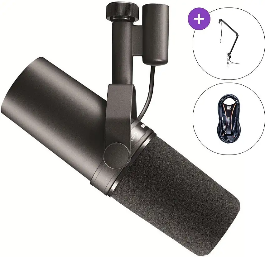 Shure SM7B SET Mikrofoner för podcast