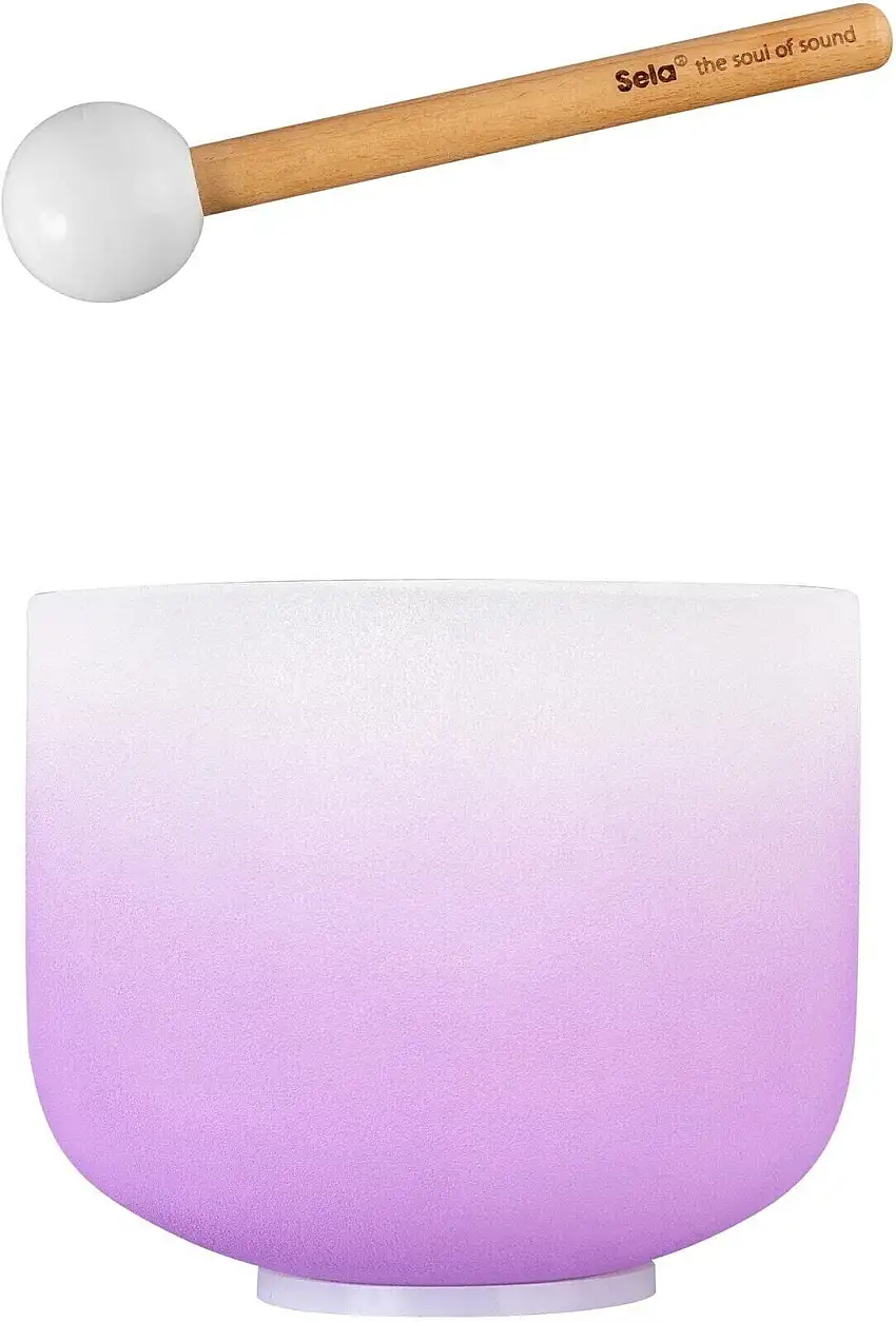 Sela Crystal Chakra Kristall Sångskål 8" Violet