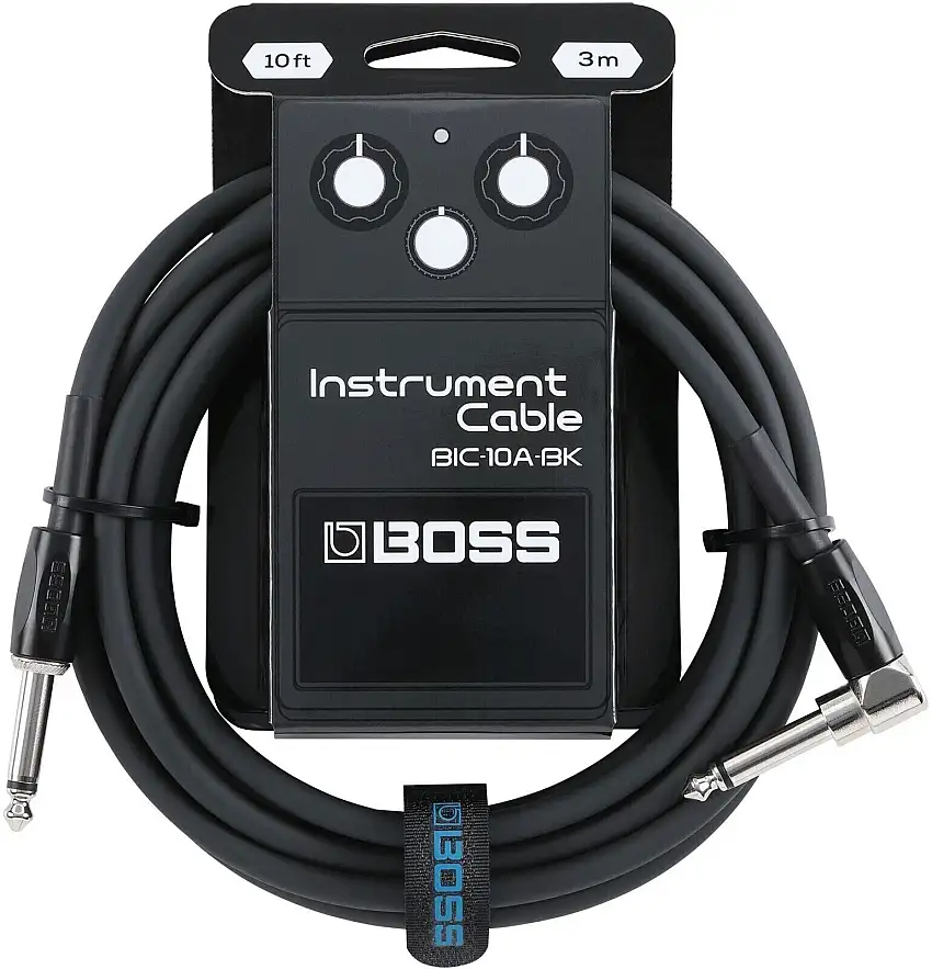 Boss BIC-10A-BK 10ft Rak-vinklad Instrumentkabel