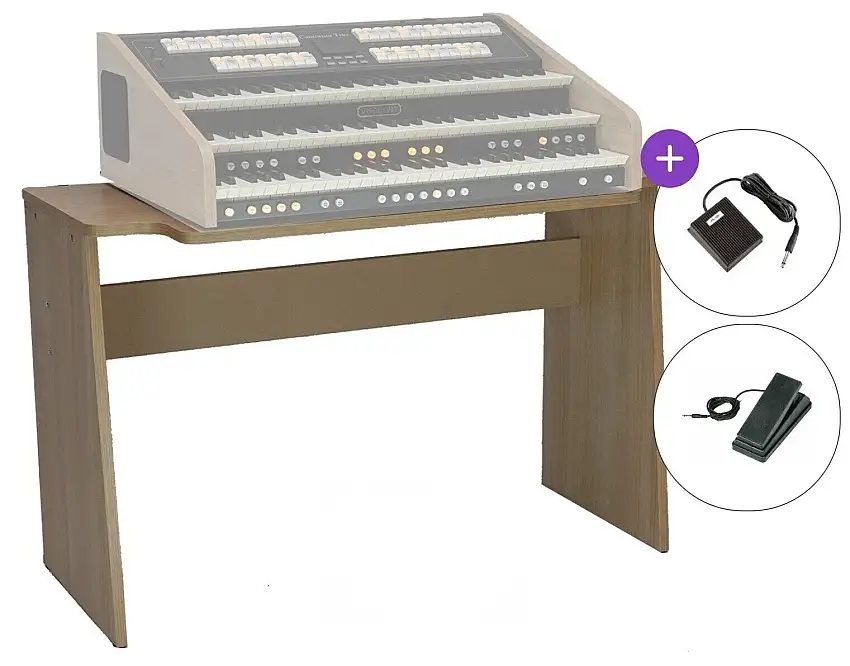 Viscount Cantorum Trio Stand, Sustain and Volume pedal Keyboardstativ i trä