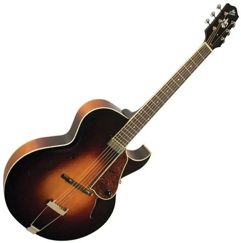 The Loar LH-350 Vintage Sunburst Halvakustisk gitarr