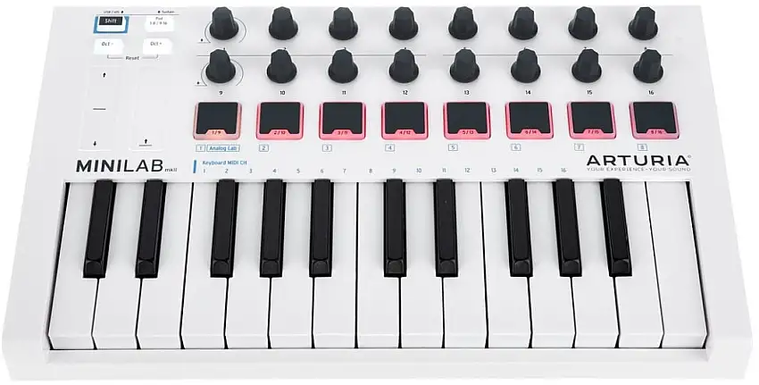 Arturia MiniLab MK II WH White Master-tangentbord