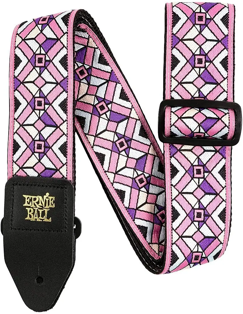 Ernie Ball Classic Jacquard Kaleidoscope Pink Gitarrband i textil