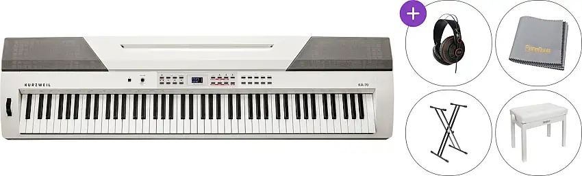 Kurzweil KA70 WH Deluxe SET Digitalt scen piano White