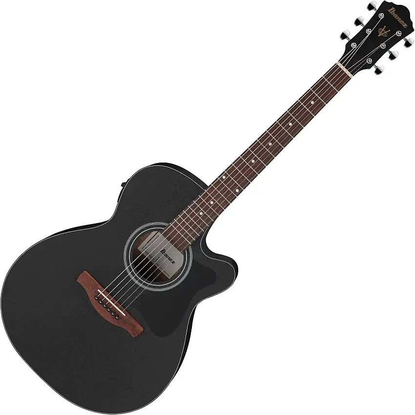 Ibanez VC44CE-WK Weathered Black Open Pore elektroakustisk gitarr
