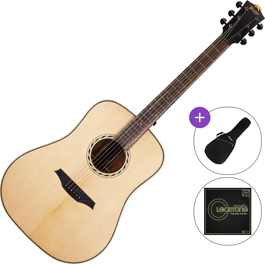 Bromo BAT1 SET Natural Dreadnought-gitarr