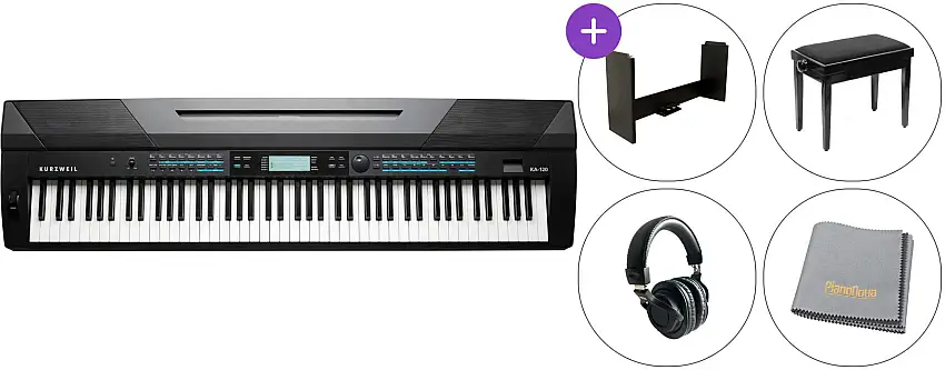 Kurzweil KA120 BK Deluxe SET Digitalt scen piano Black