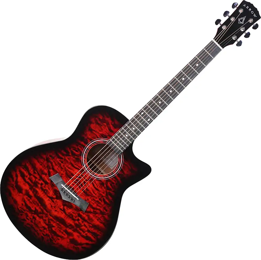 Arrow Dune Red Dreadnought-gitarr