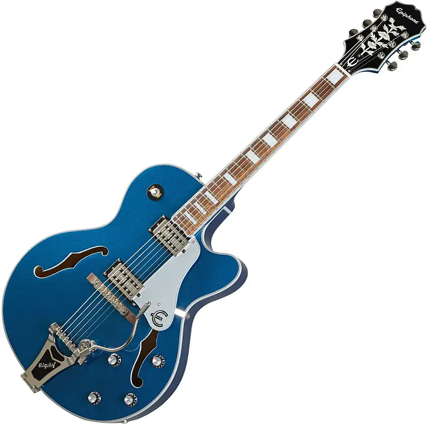 Epiphone Emperor Swingster Delta Blue Metallic Halvakustisk gitarr