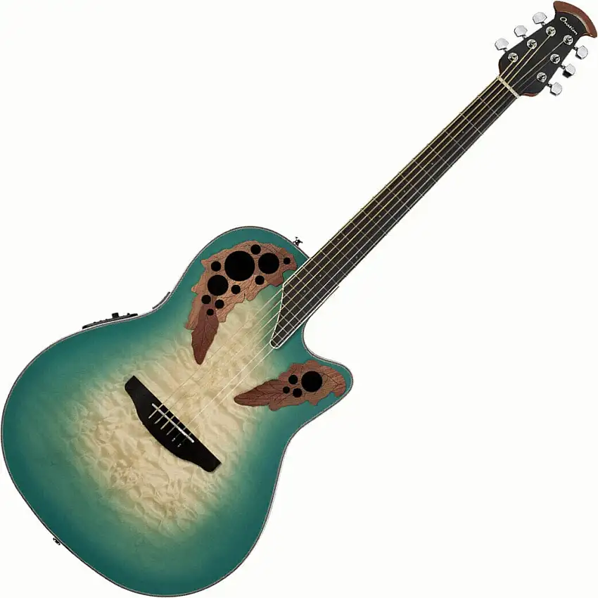 Ovation CE44X-9B Elite Plus Mint Green-Natural Burst Elektroakustisk gitarr