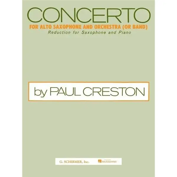 G. Schirmer Creston Concerto Alto Sax