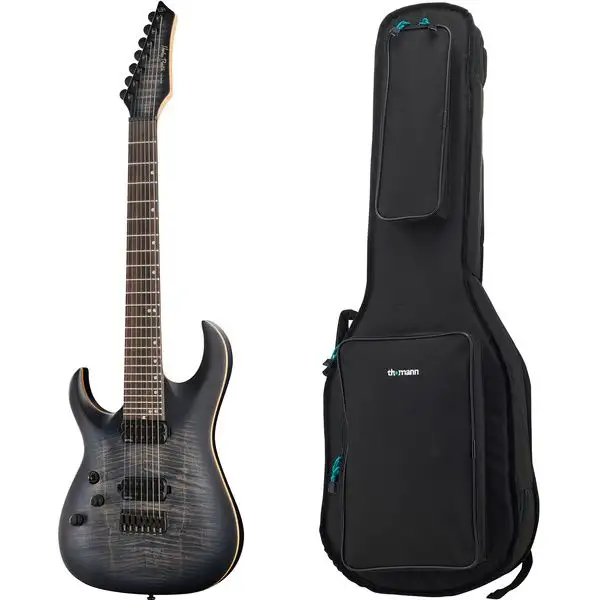 Harley Benton Amarok 7 LH BKNT Flame w/Bag