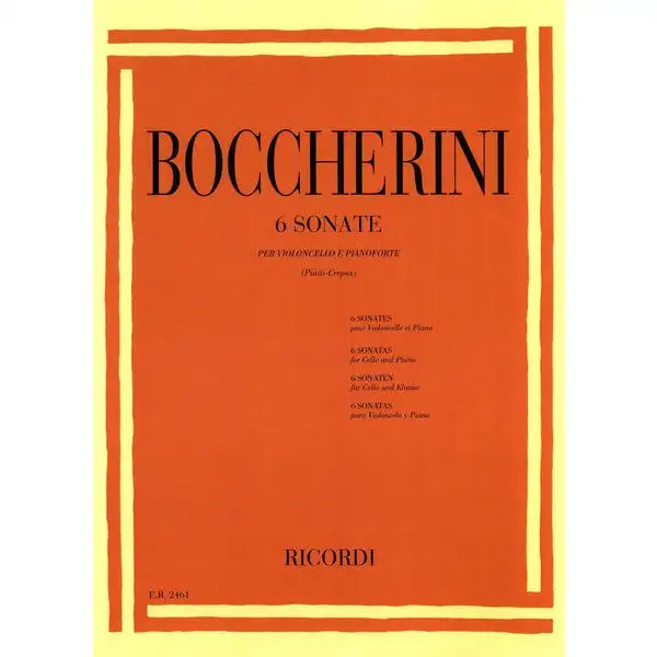 Ricordi Boccherini 6 Sonaten Cello