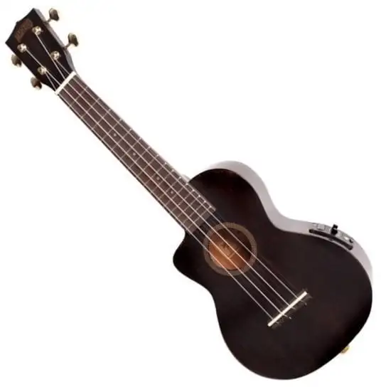 Mahalo Electric-Acoustic Concert Ukulele, Left-Handed, Trans. Black