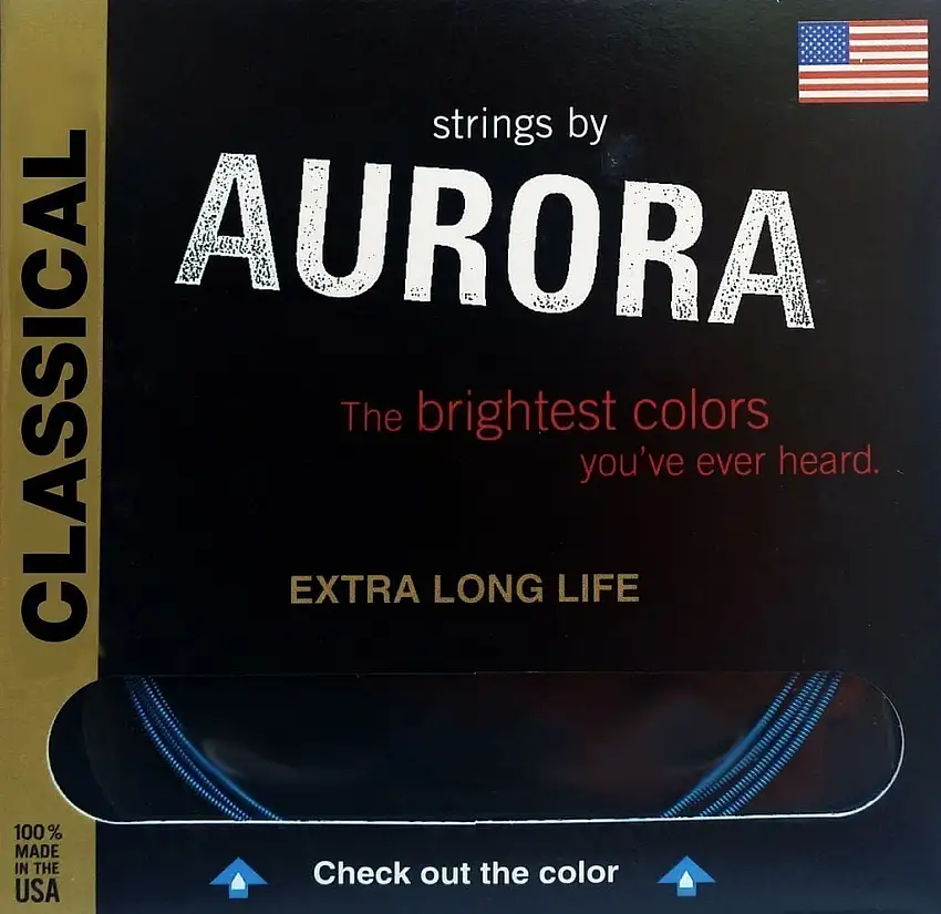 Aurora Premium Classical Guitar Strings Normal Tension Black