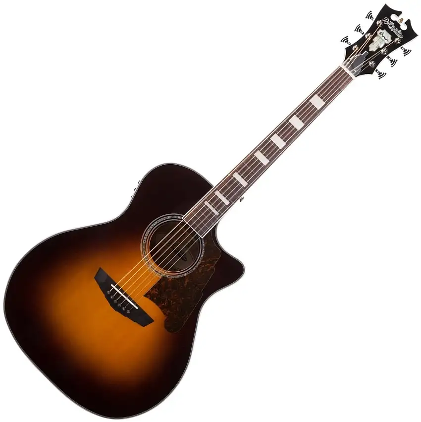 D'Angelico Premier Gramercy Vintage Sunburst elektroakustisk gitarr