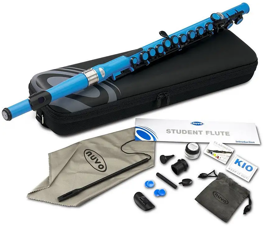 NUVO Student Flute Kit Electric Blue