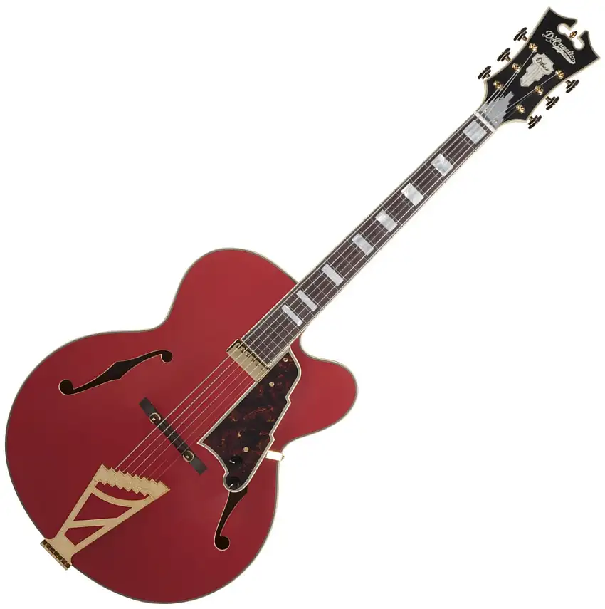 D'Angelico Excel EXL-1 Matte Cherry Halvakustisk gitarr