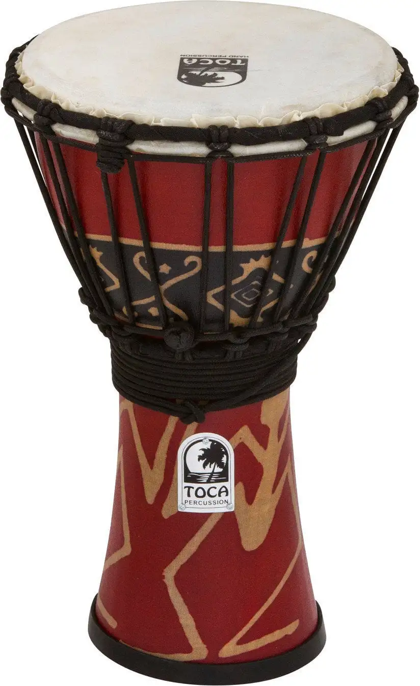 Toca Percussion SFDJ-7RP Djembe Freestyle Rope Tuned Bali Red