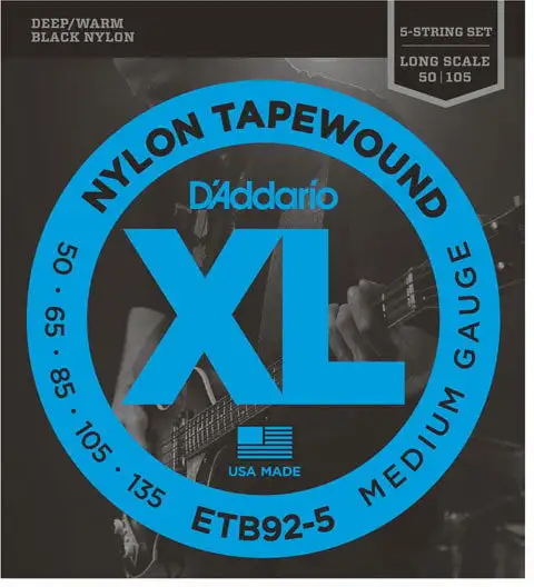 D'Addario ETB92 5 Basgitarrsträngar