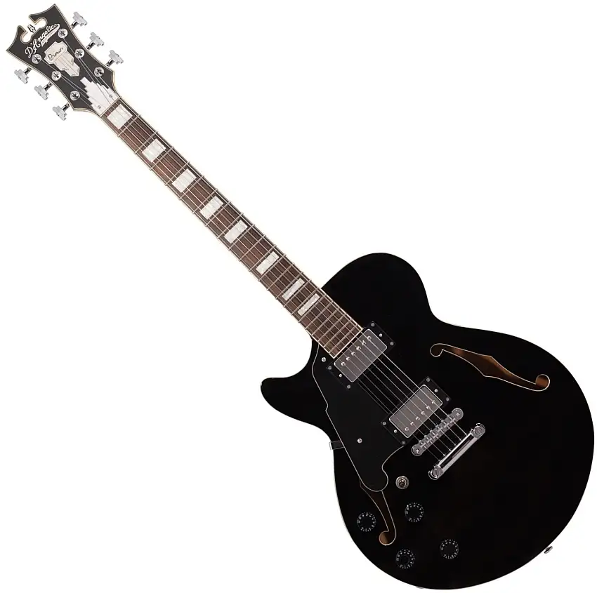 D'Angelico Premier SS Stairstep Black Halvakustisk gitarr