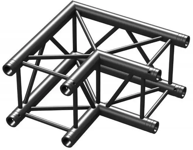 BeamZ P30-C21 Truss 2 Way Corner 90' 0,5 m Black