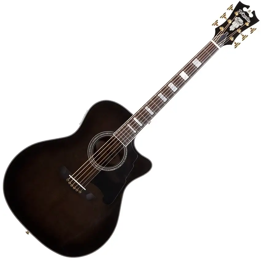 D'Angelico Excel Gramercy Grey Black Elektroakustisk gitarr