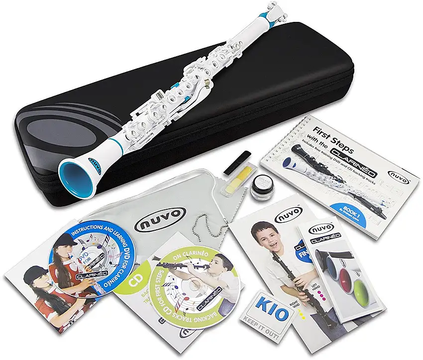 NUVO Clarinéo Starter Set White/Blue with English DVD CD