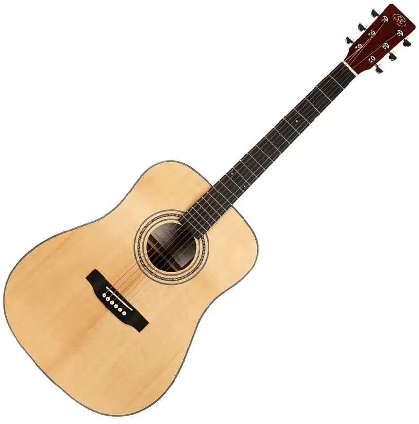SX SD704 Natural Dreadnought-gitarr