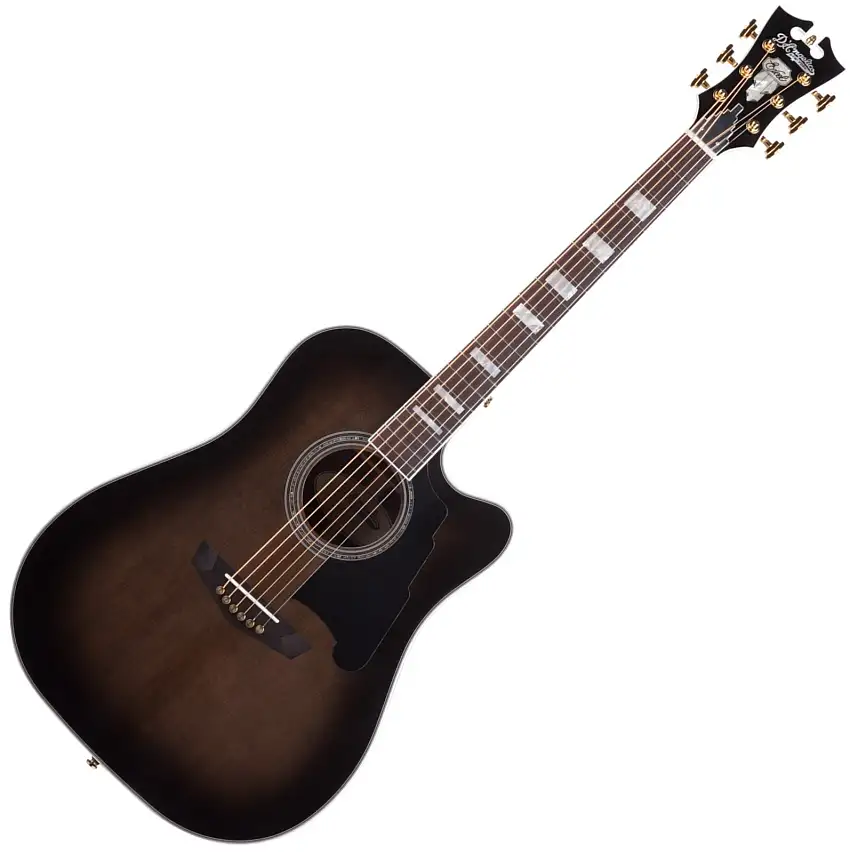 D'Angelico Excel Bowery Grey Black elektroakustisk gitarr