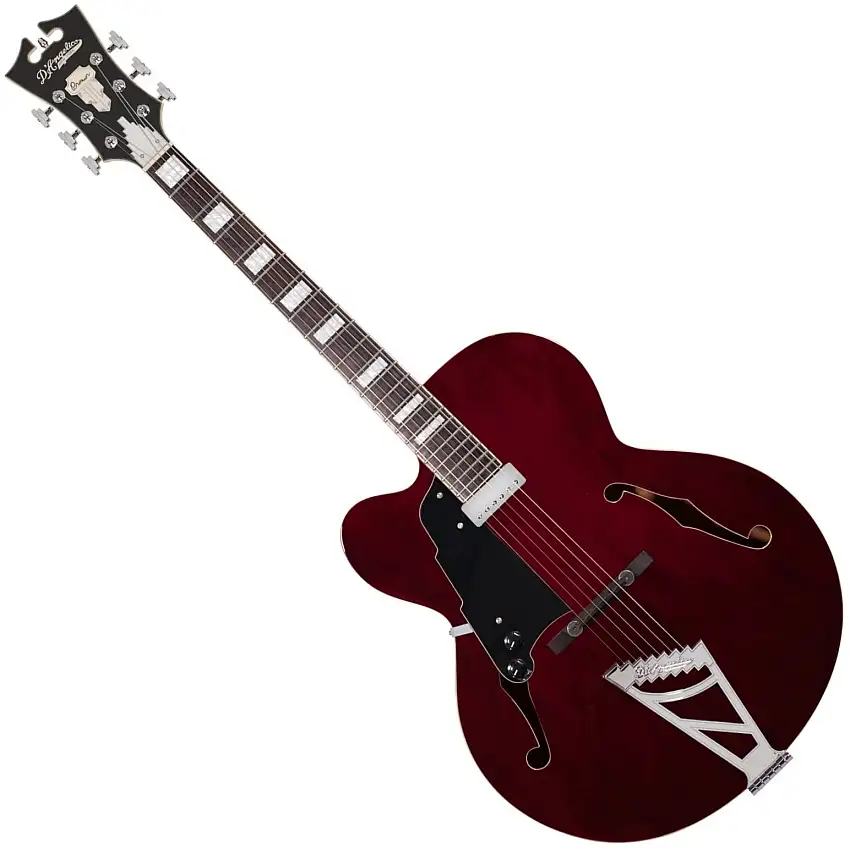 D'Angelico Premier EXL-1 Trans Wine Halvakustisk gitarr