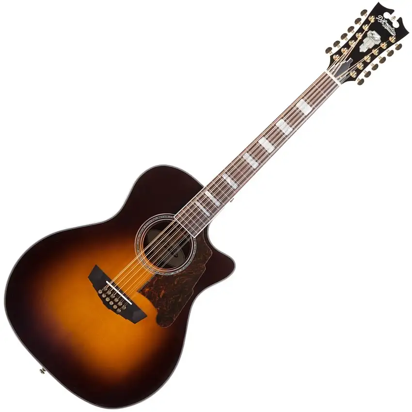 D'Angelico Excel Fulton Vintage Sunburst 12-strängad akustisk elgitarr