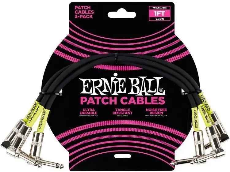 Ernie Ball P06075 30 cm Vinklad-vinklad Patchkabel