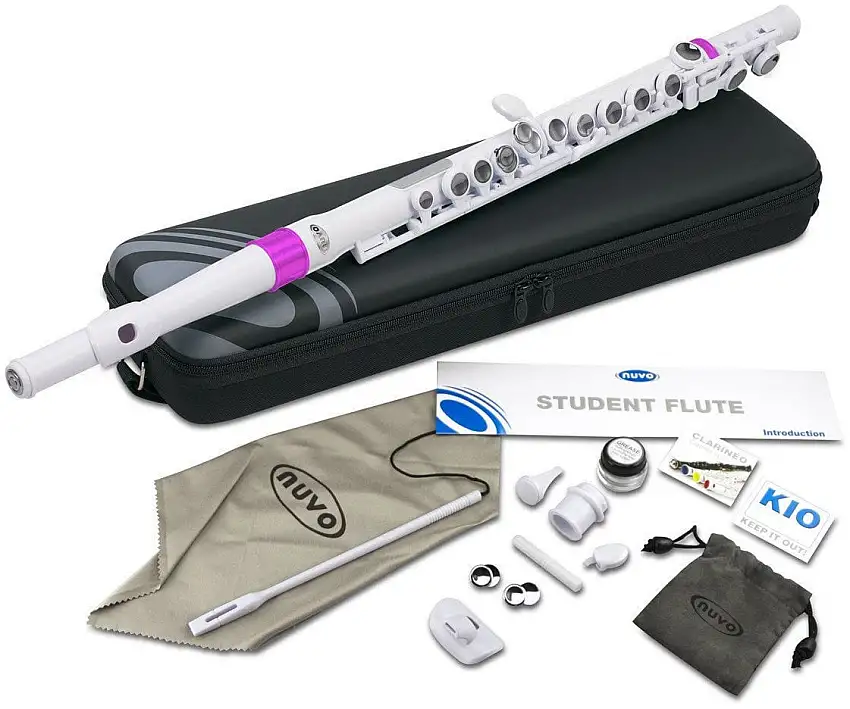 NUVO Student Flute Kit White/Pink