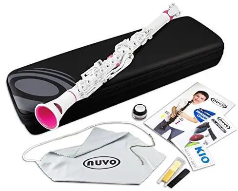 NUVO Clarinéo Starter Set White/Pink with German DVD CD
