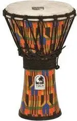 Toca Percussion SFDJ-7K Djembe Freestyle Rope Tuned Kente Cloth
