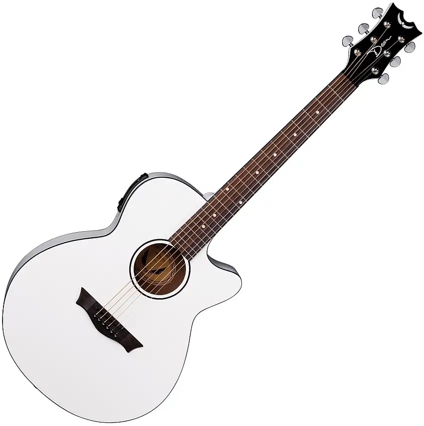 Dean Guitars AXS Performer A/E White elektroakustisk gitarr