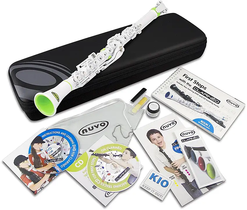 NUVO Clarinéo Starter Set White/Green with English DVD CD