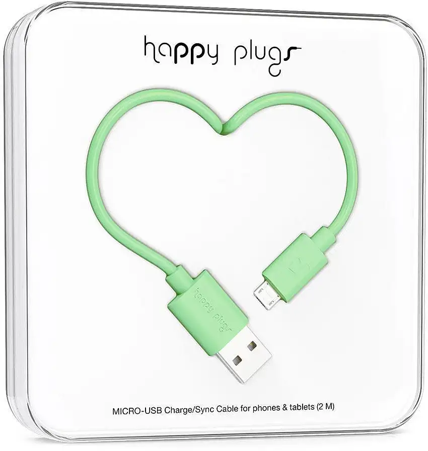 Happy Plugs Micro-USB Cable 2m Mint