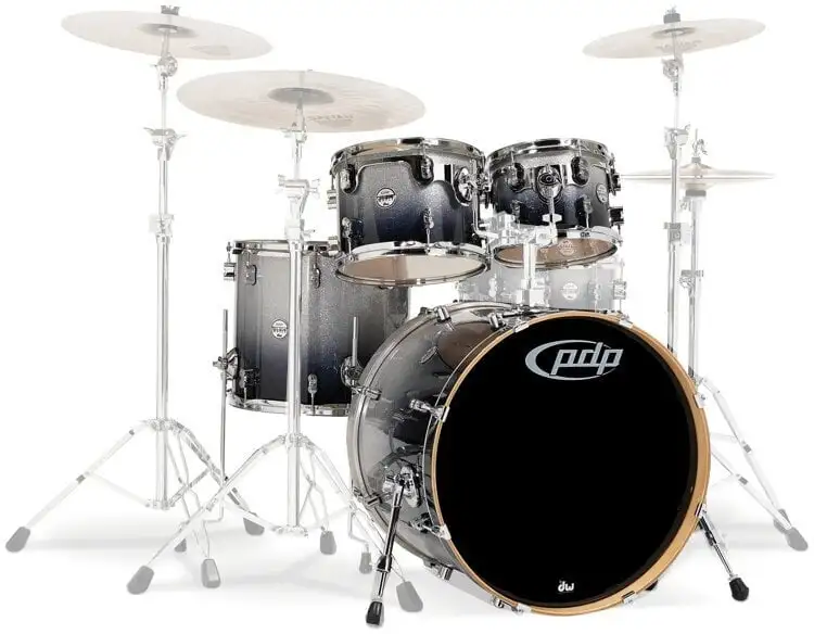 PDP by DW CM3 Concept Maple Shellset Silver to Black Sparkle Trumset