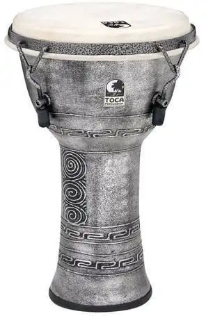 Toca Percussion SFDMX-9AS Djembe Freestyle Mechanically Tuned Antique Silver