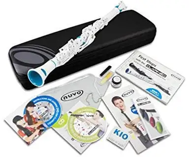 NUVO Clarinéo Starter Set White/Blue with German DVD CD