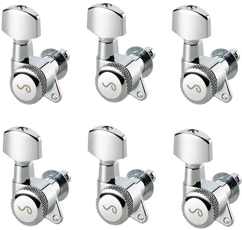 Schaller M6 135 6L locking staggered Chrome Štimer za gitaru