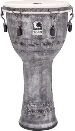 Toca Percussion SFDMX-12AS Djembe Freestyle Mechanically Tuned Antique Silver